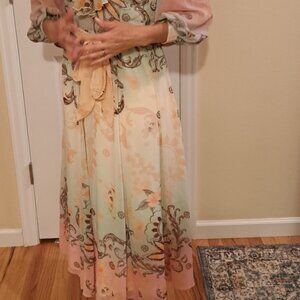 Floating on Pastel Floral Dress